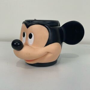Vintage Applause 3D Mickey Mouse Cup Disney Ears Plastic Collectors Mug 6 oz